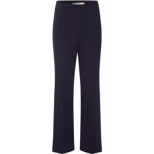 Elegant Wide Leg Trousers Dark , female, Sizes: S, M, L, XL, XS, 2XL - RUE de Femme - Modalova