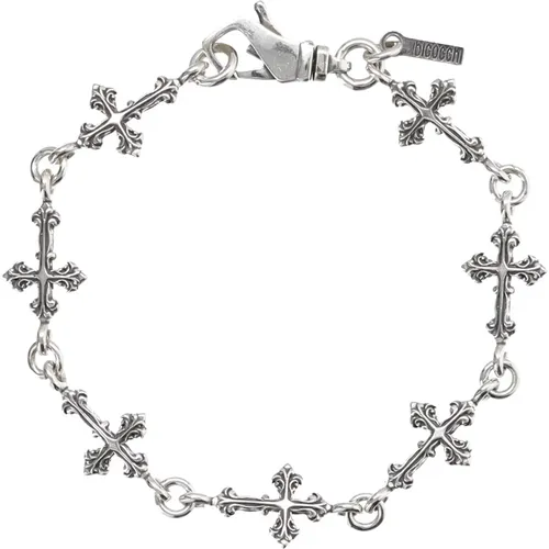 Cross Bracelet for Stylish Look , unisex, Sizes: L, M, S - Emanuele Bicocchi - Modalova