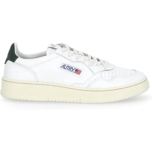 Weiße Ledersneakers mit Stickerei , Herren, Größe: 44 EU - Autry - Modalova