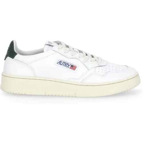 Leather Sneakers with Embroidery , male, Sizes: 10 UK, 7 UK, 11 UK, 8 UK, 12 UK, 6 UK, 5 UK - Autry - Modalova