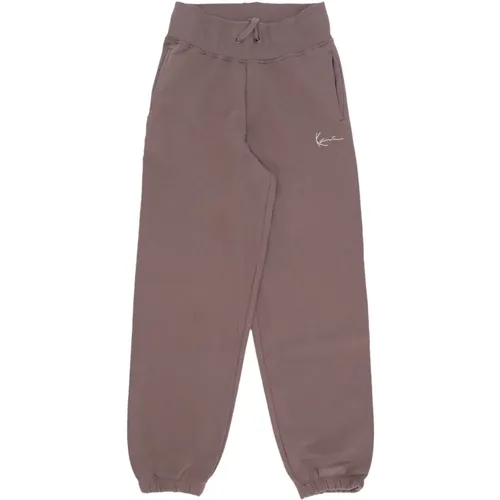 Signature Essential Sweatpants Elastischer Bund Taschen , Damen, Größe: S - Karl Kani - Modalova