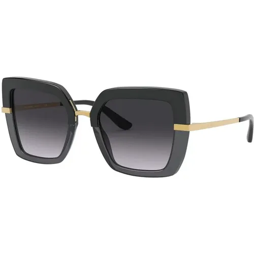 Quadratische Multicolor-Sonnenbrille mit Hellgrauen Gläsern - Dolce & Gabbana - Modalova