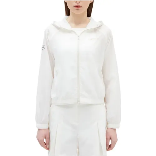 Light Ivory Hooded Stretch Jacket , female, Sizes: L, XS, M, S - duvetica - Modalova