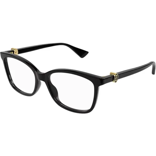 Square Frame Glasses with Double C Detail , female, Sizes: 55 MM - Cartier - Modalova