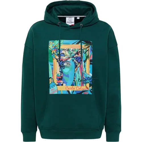 De Val Oversized Hooded Sweatshirt , male, Sizes: XL, L, M - carlo colucci - Modalova