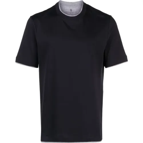 T-Shirts & Polos for Men , male, Sizes: S, XL, L - BRUNELLO CUCINELLI - Modalova