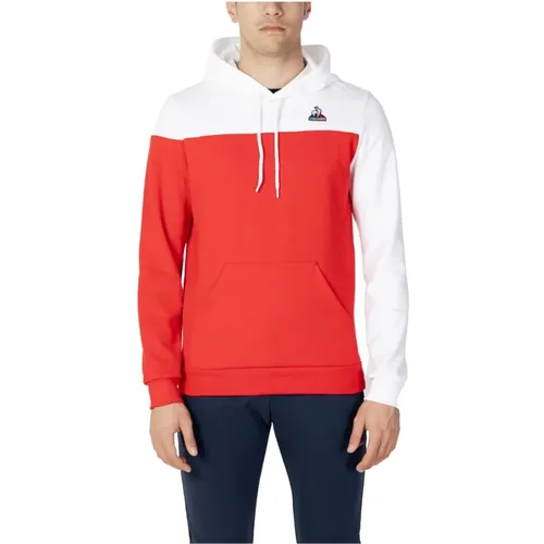 Roter Kapuzenpullover mit langen Ärmeln für Männer , Herren, Größe: S - Le Coq Sportif - Modalova