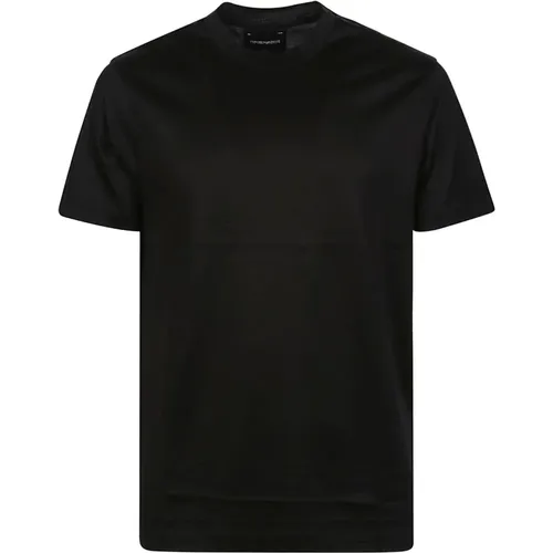 Lyocell Cotton T-Shirt for Men , male, Sizes: XL, L - Emporio Armani - Modalova