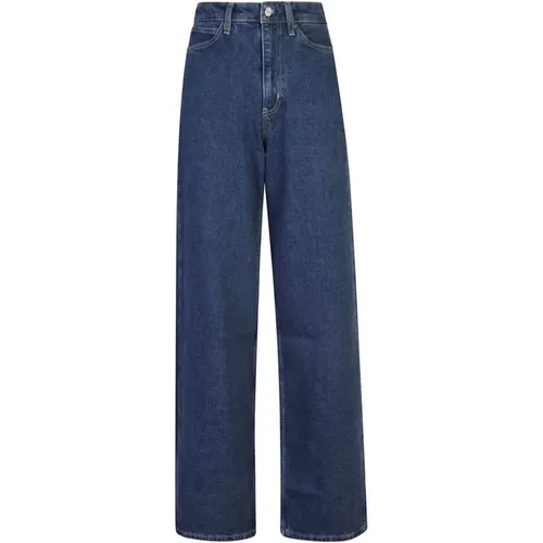 Indigo Denim Wide Leg Jeans , Damen, Größe: W30 L32 - Calvin Klein - Modalova