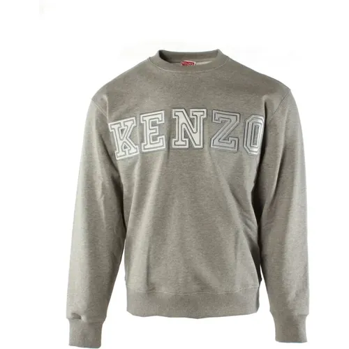 Herren Grauer Baumwollpullover , Herren, Größe: L - Kenzo - Modalova