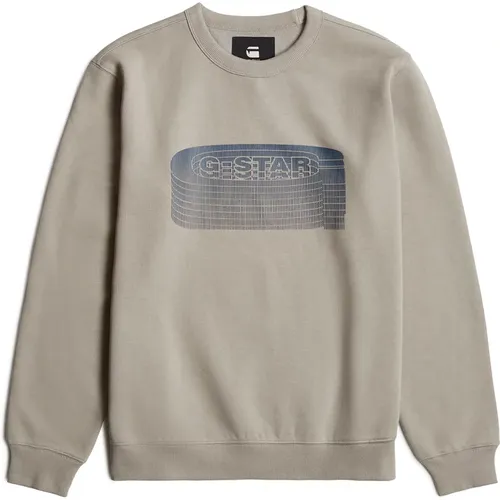 Gestapelter Old Skool Logo Pullover , Herren, Größe: S - G-Star - Modalova