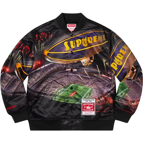 Limitierte Auflage Varsity Jacke Schwarz , Herren, Größe: L - Supreme - Modalova