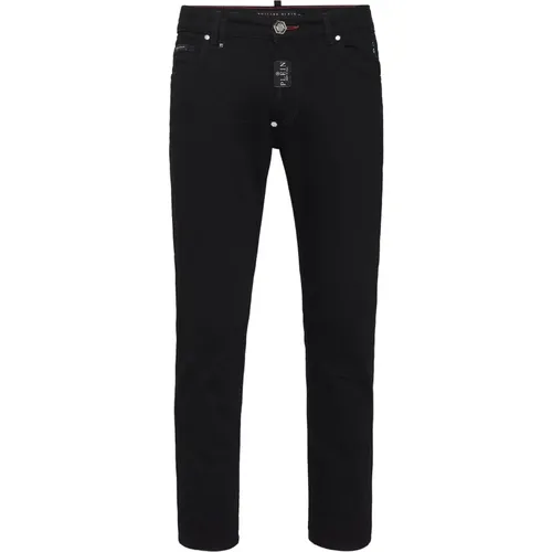 Skinny Denim Jeans Rivets Logo , male, Sizes: W33, W32, W34 - Philipp Plein - Modalova