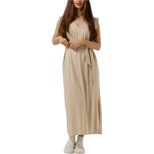 Mond Strick Midi Kleid Sand , Damen, Größe: XS - Knit-ted - Modalova