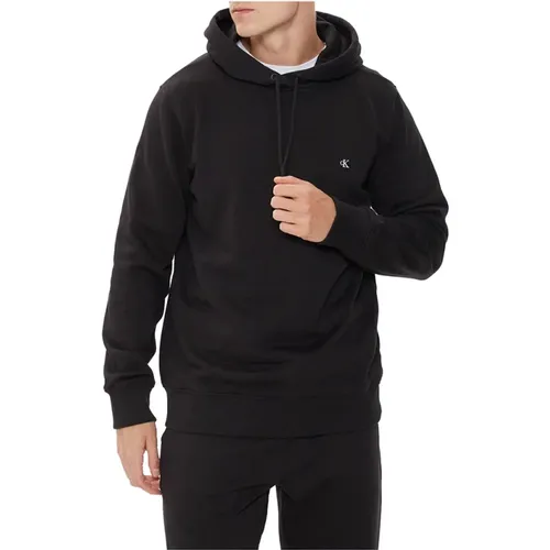 Schwarzer Sweater Essential Logo Print , Herren, Größe: XL - Calvin Klein - Modalova