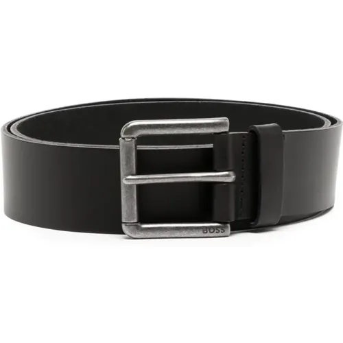 Calf Leather Belt, Designers Code 50491889 , male, Sizes: 95 CM - Hugo Boss - Modalova