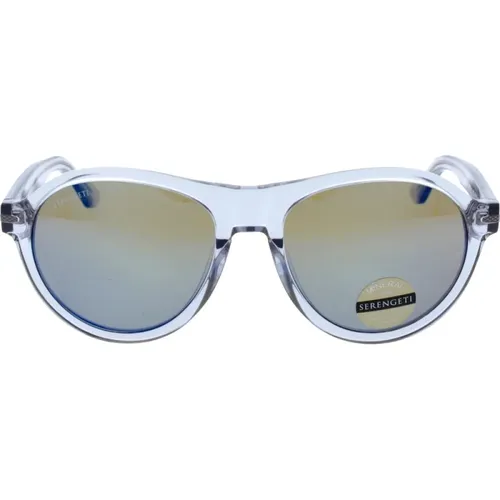 Shiny Cristal Polarized Sunglasses , unisex, Sizes: 56 MM - Serengeti - Modalova