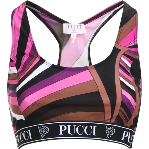 Fuchsia Braun S.s. Top, Top für Stilvolles Aussehen - EMILIO PUCCI - Modalova