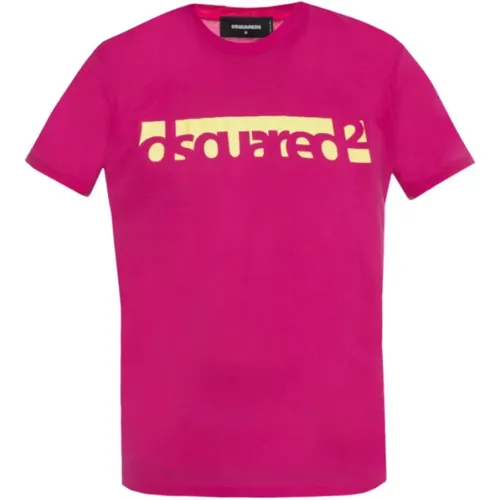 Rosa T-Shirt - S71Gd0648 - Hergestellt in Italien , Herren, Größe: XL - Dsquared2 - Modalova