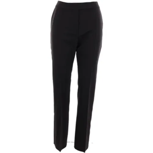 Wool and Mohair Smoking Trousers with Satin Side Bands , female, Sizes: L, 2XS, 2XL, S, M - Max Mara - Modalova