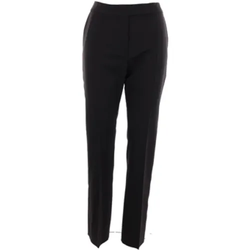 Wool and Mohair Smoking Trousers with Satin Side Bands , female, Sizes: L, S - Max Mara - Modalova