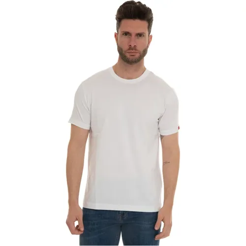 Plain Cotton T-shirt with Arm Logo , male, Sizes: 3XL, 2XL - Fay - Modalova