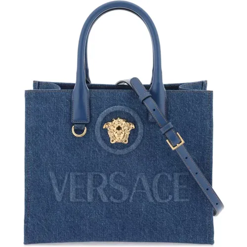 Denim La Medusa Tote Bag Versace - Versace - Modalova