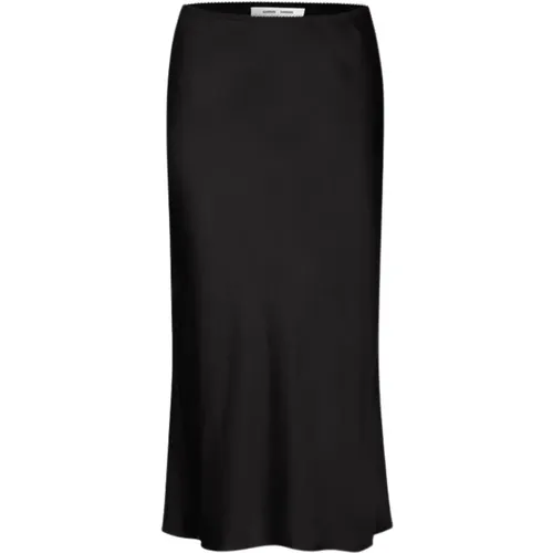 Midi Skirt Slim Fit Bias Cut , female, Sizes: L, S, XS - Samsøe Samsøe - Modalova