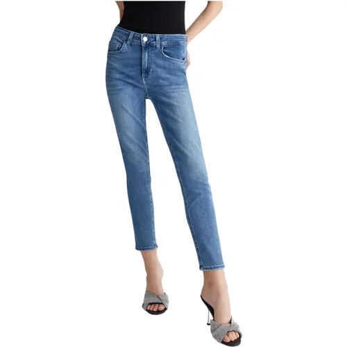 Hellblaue High-rise Skinny Jeans - Liu Jo - Modalova