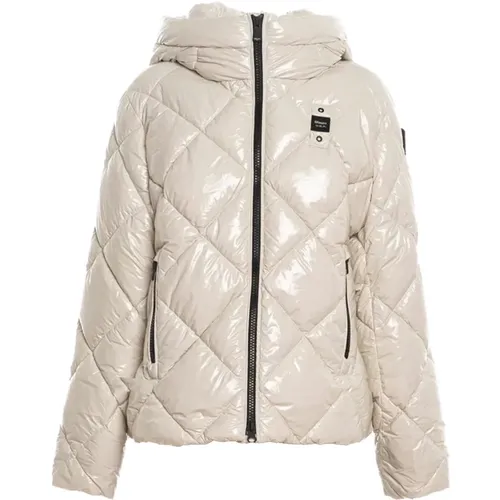 Glänzende Gesteppte Junior Steppjacke - Blauer - Modalova