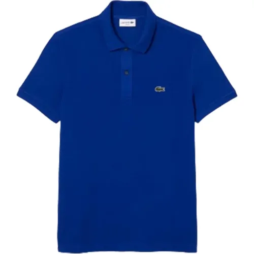 Slim Fit Baumwoll Polo Shirt (Blau) , Herren, Größe: S - Lacoste - Modalova