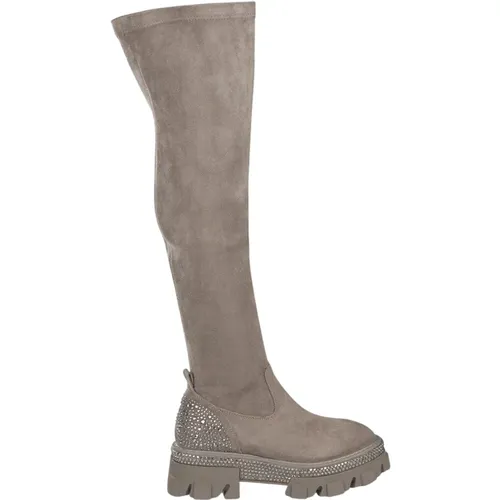 Boot embellished with rhinestones , female, Sizes: 7 UK, 5 UK, 4 UK, 6 UK - Alma en Pena - Modalova