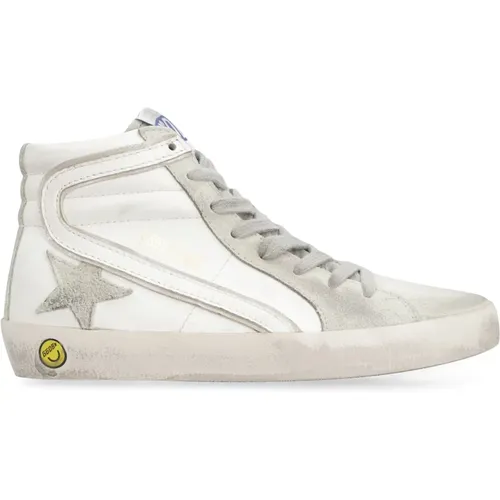 Leder High-Top Sneakers mit Wildleder-Einsätzen - Golden Goose - Modalova