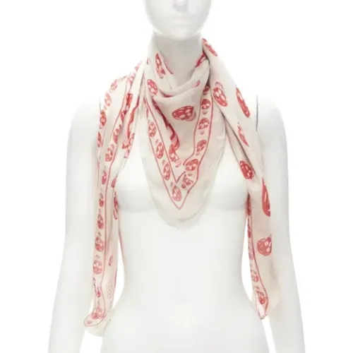 Pre-owned Silk scarves , female, Sizes: ONE SIZE - Alexander McQueen Pre-owned - Modalova
