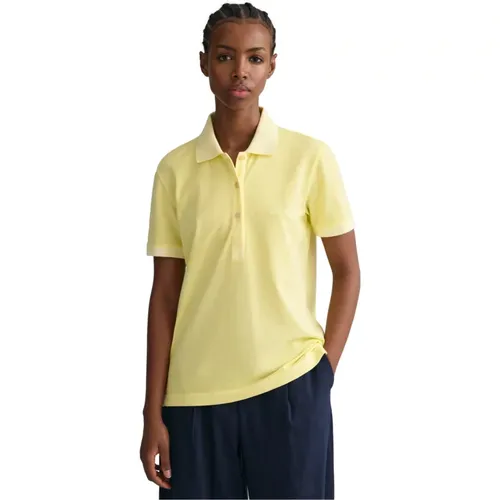 Stilvolles Sunfaded Piqué Poloshirt , Damen, Größe: XL - Gant - Modalova