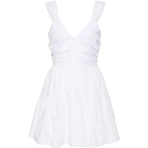 Weiße Popeline Kleid Sweetheart Ausschnitt , Damen, Größe: S - Liu Jo - Modalova