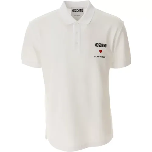 Liebe Vertrauen Polo , Herren, Größe: XL - Moschino - Modalova