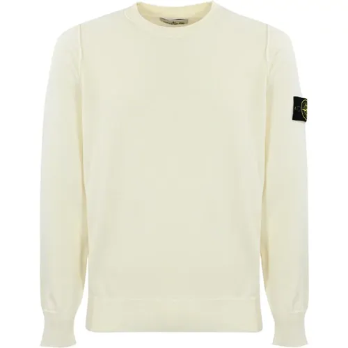 Cotton Sweater with Logo Patch , male, Sizes: 3XL, M, 2XL - Stone Island - Modalova
