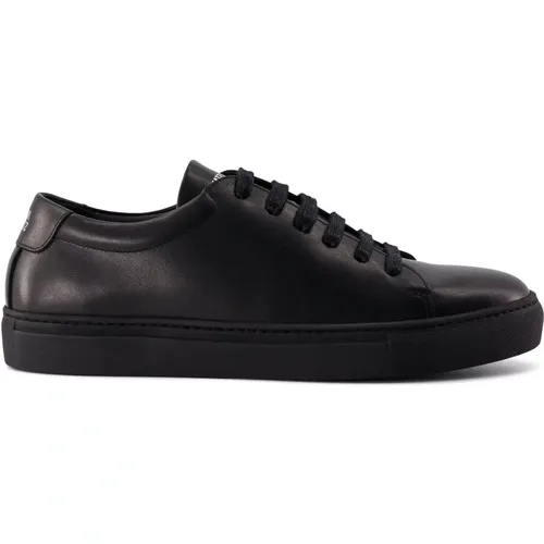 Handgefertigte Schwarze Monochrome Sneakers , Herren, Größe: 41 EU - National Standard - Modalova
