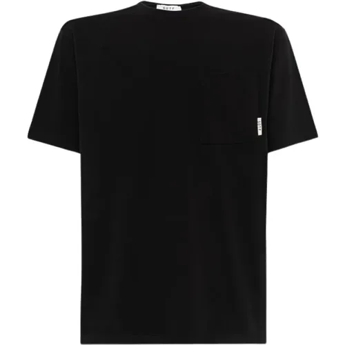 Einfarbiges Baumwoll-Rundhals-T-Shirt , Herren, Größe: XL - Sotf - Modalova