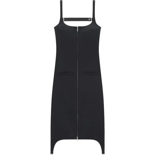 Strap suspenders long dress , female, Sizes: M, XS - Courrèges - Modalova