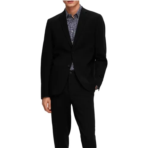 Schwarze Jacken für Zuhause , Herren, Größe: XL - Selected Homme - Modalova