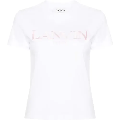 Embroidered Regular T-Shirt , female, Sizes: M - Lanvin - Modalova