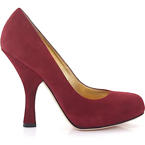 Elevate Your Style with Leather Budapester Heels , female, Sizes: 5 UK - Dolce & Gabbana - Modalova