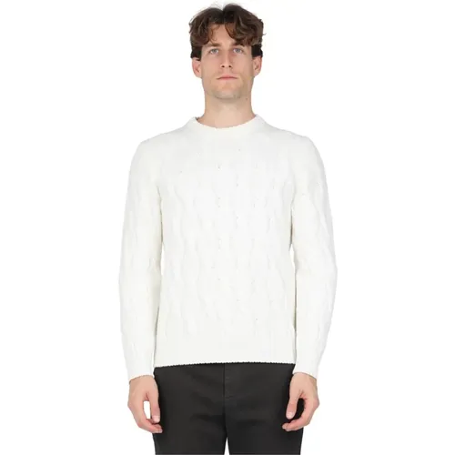 Braided Wool and Cashmere Crewneck Sweater , male, Sizes: L, XL - Gran Sasso - Modalova