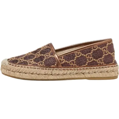 Pre-owned Leather espadrilles , female, Sizes: 3 UK - Gucci Vintage - Modalova