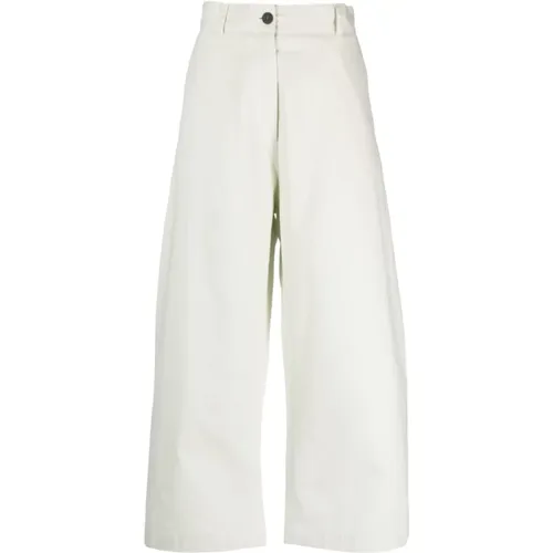 Cropped Cotton Trousers , female, Sizes: S - Studio Nicholson - Modalova