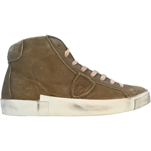 Militär High Top Sneakers , Herren, Größe: 39 EU - Philippe Model - Modalova