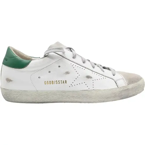 White Green Superstar Sneakers , female, Sizes: 6 UK - Golden Goose - Modalova