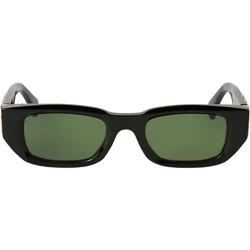 Schwarz Grüne Fillmore Sonnenbrille , unisex, Größe: 49 MM - Off White - Modalova
